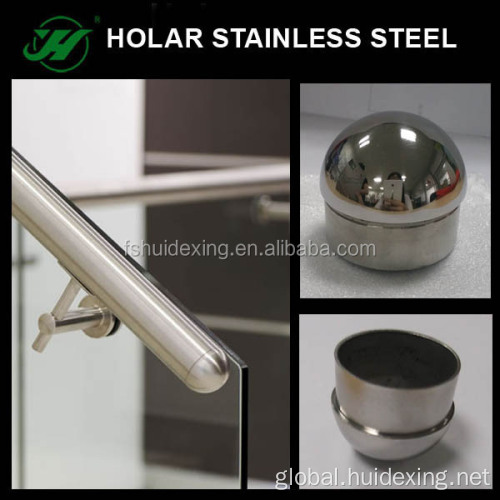 Acrylic Interior Stair Railings tube handrail stainless steel railing end cap Manufactory